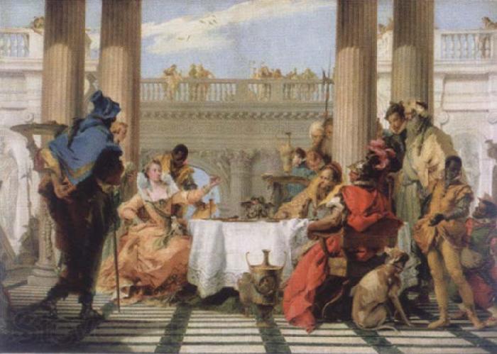 Giambattista Tiepolo The banquet of the Kleopatra Spain oil painting art